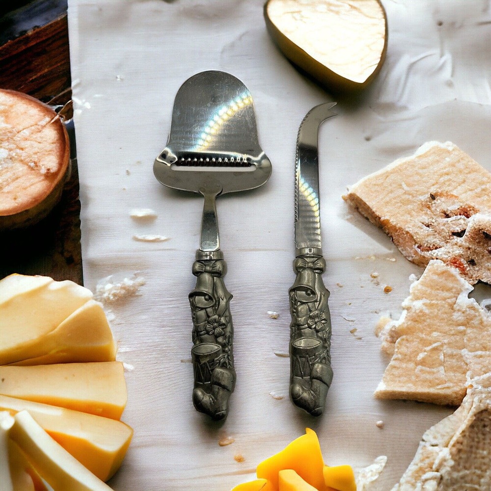 Stainless Steel Vintage Cheese And Fruit Server For Holiday Charcuterie Tray